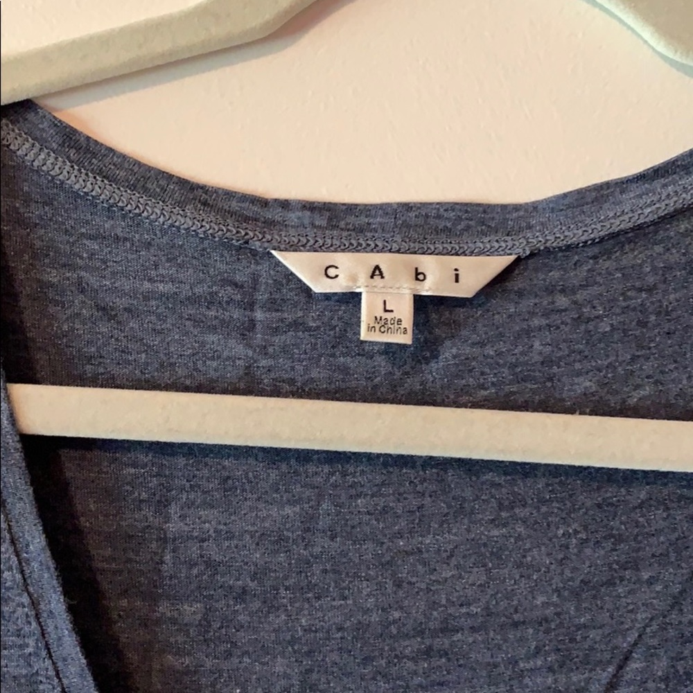 Cabi U-Neck Indigo Tee View 3